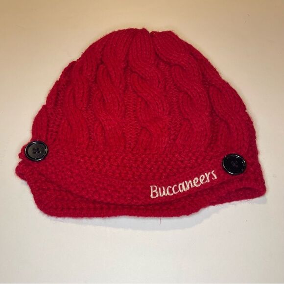 Tampa Bay Buccaneers Red Knit Newsboy Cap Beanie Hat - Picture 3 of 9